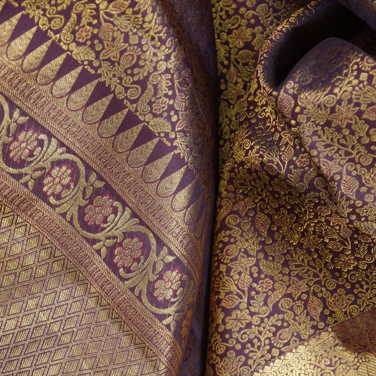 Kanchipuram Handloom Silk Saree 3 Gram Gold Jari Saree