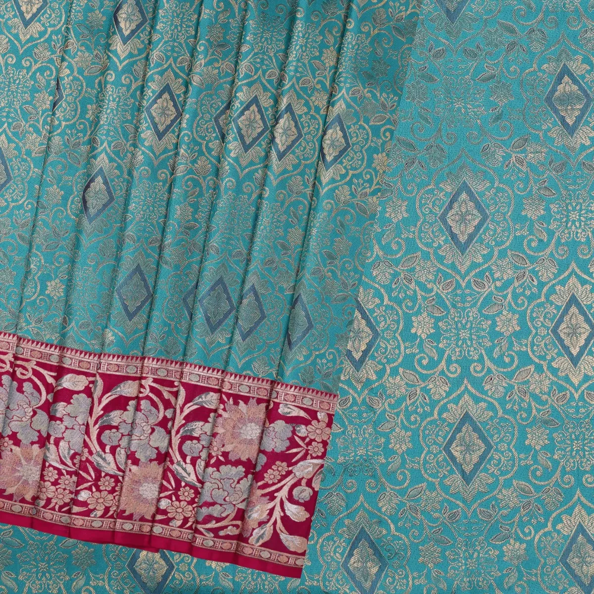 Kanchipuram Handloom Silk Saree 2 Gram Gold Pure Jari