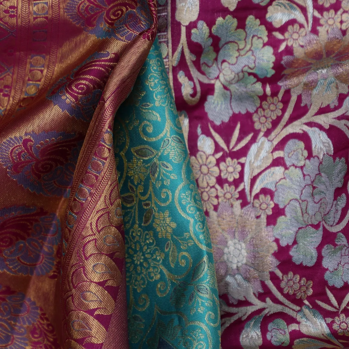 Kanchipuram Handloom Silk Saree 2 Gram Gold Pure Jari