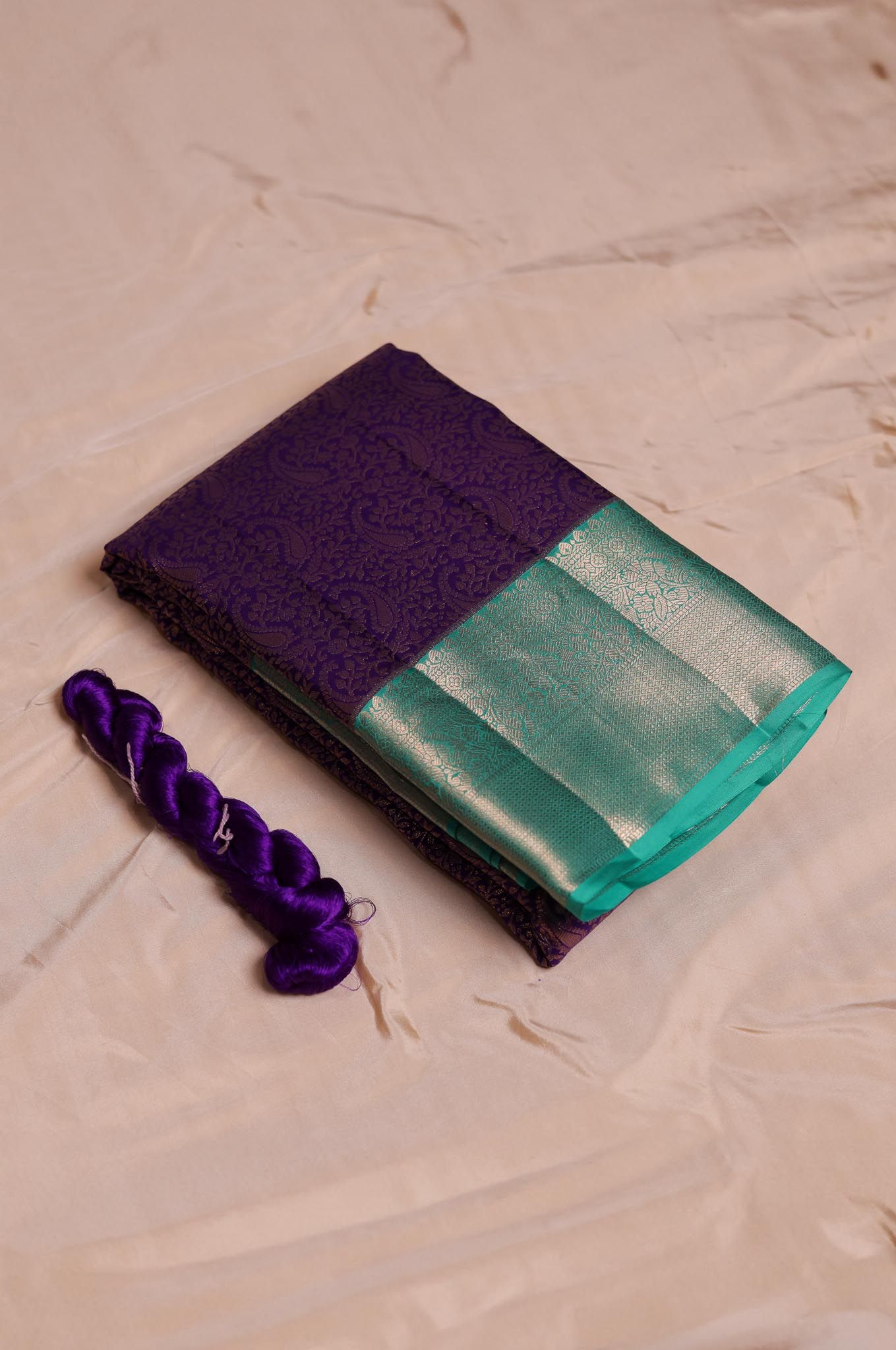 Ultra Voilet Kanchipuram Silk Saree