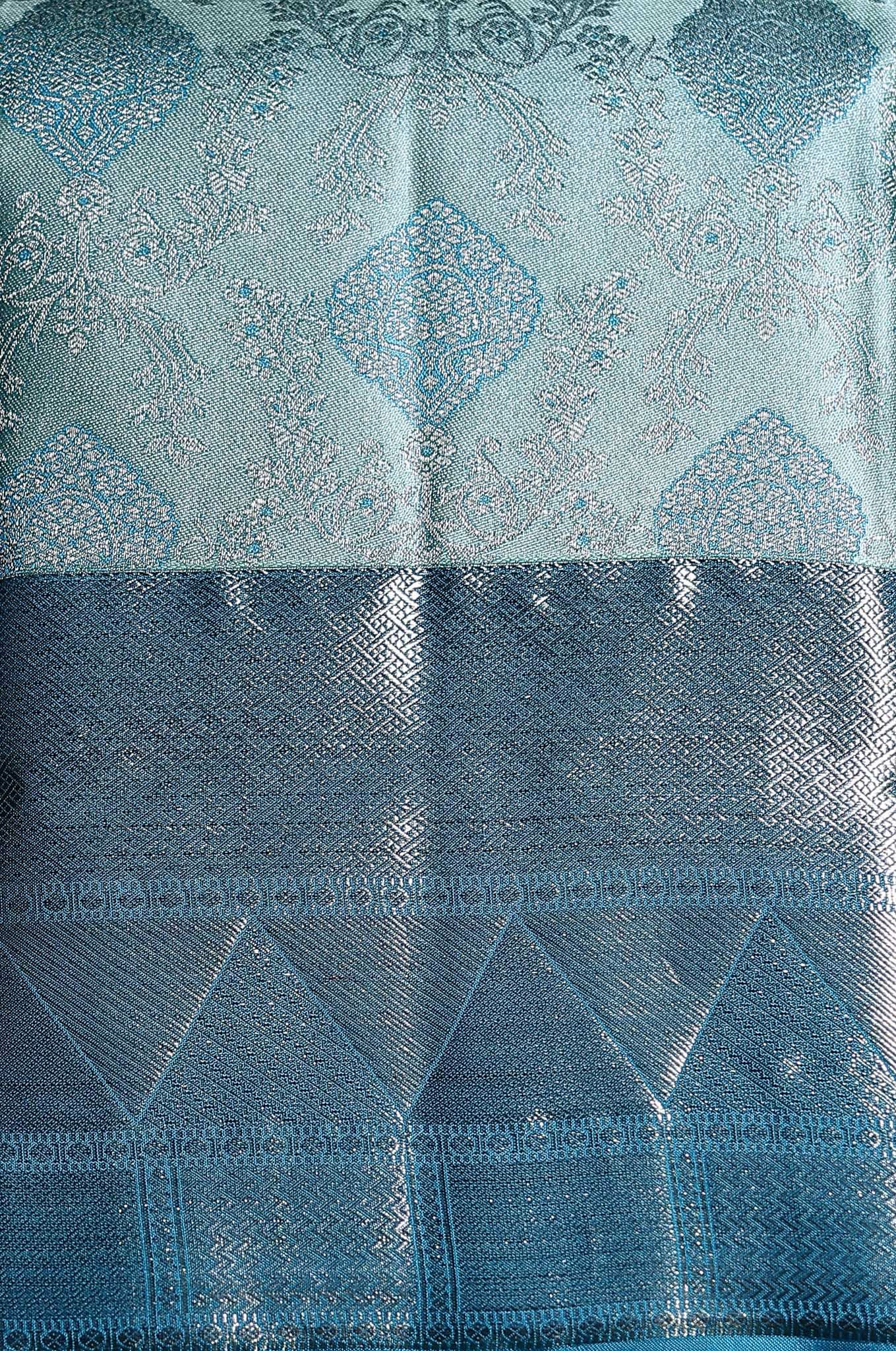 Mint Green Kanchipuram Silk Saree