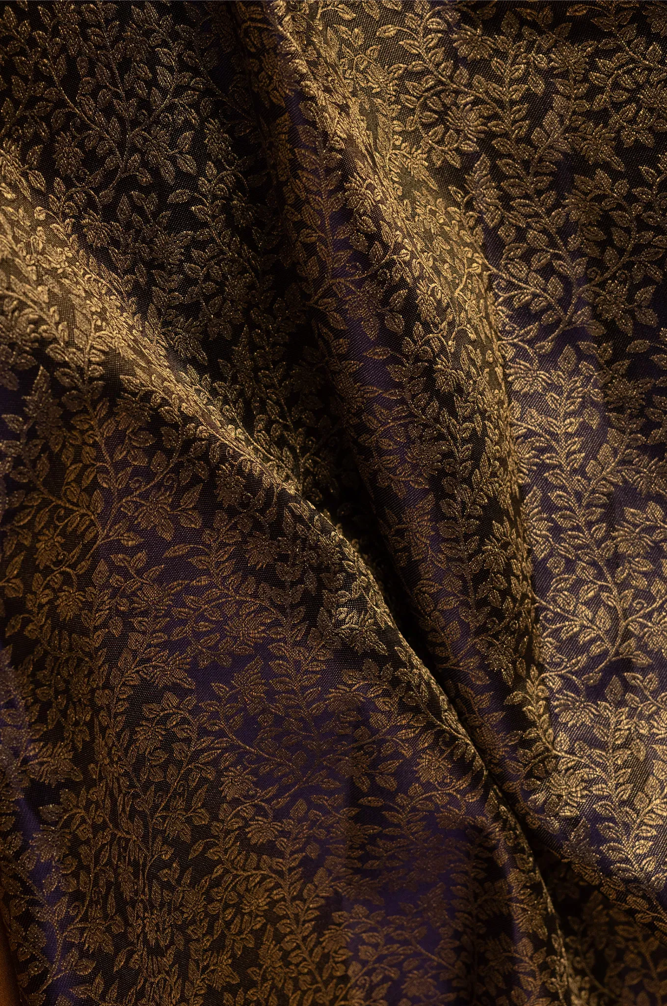 Kanchipuram Deep Blue With Sandal Border