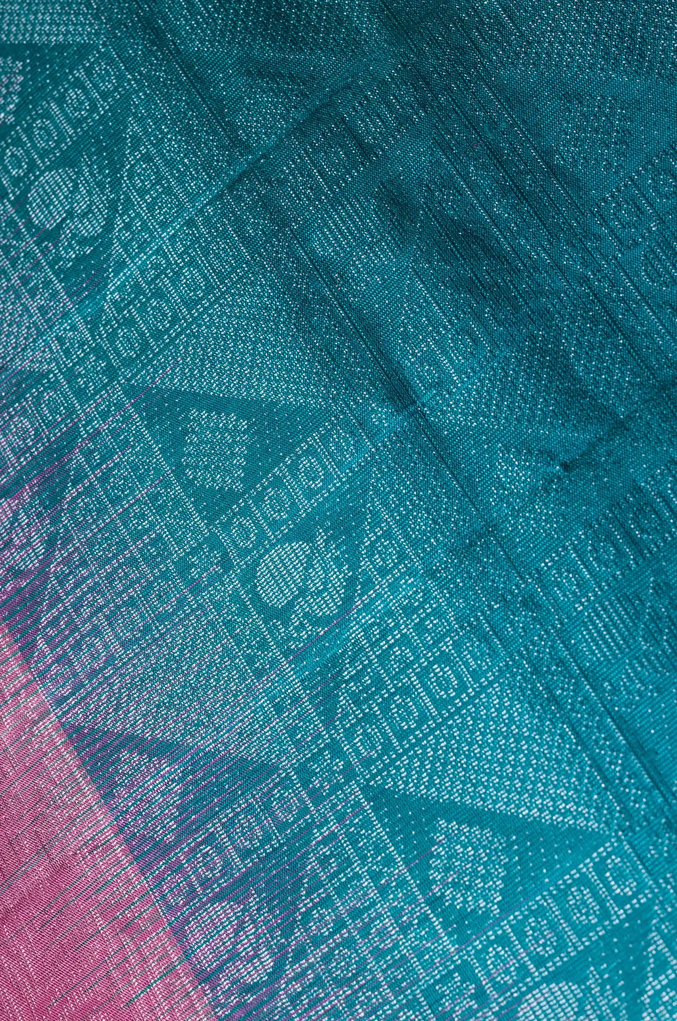 Mayuri Silk Party Pink With Deep Sky Blue Border