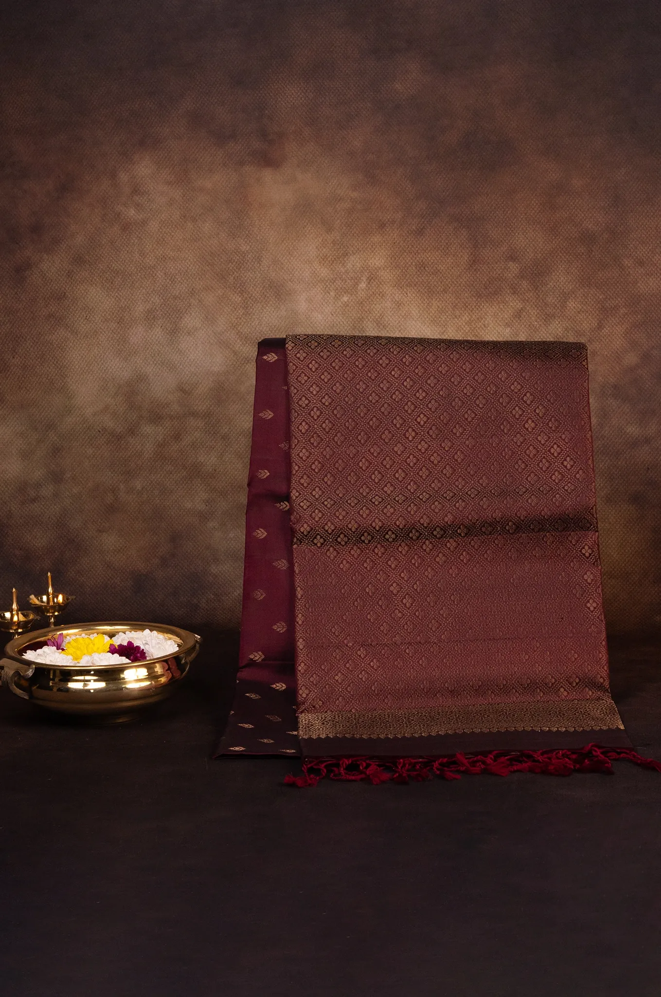 Mayuri Silk Dark Purple Colour Saree