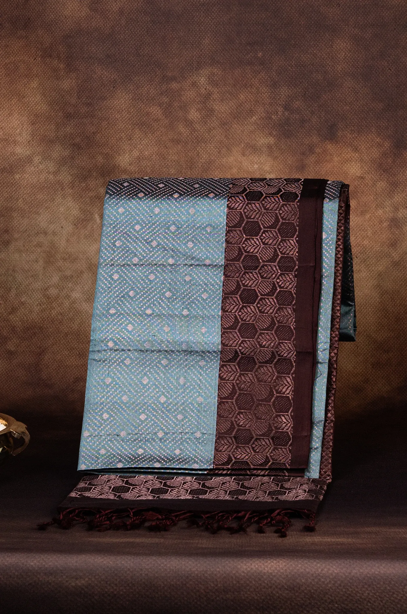 Mayuri Silk Ice Berry With Bistre Border
