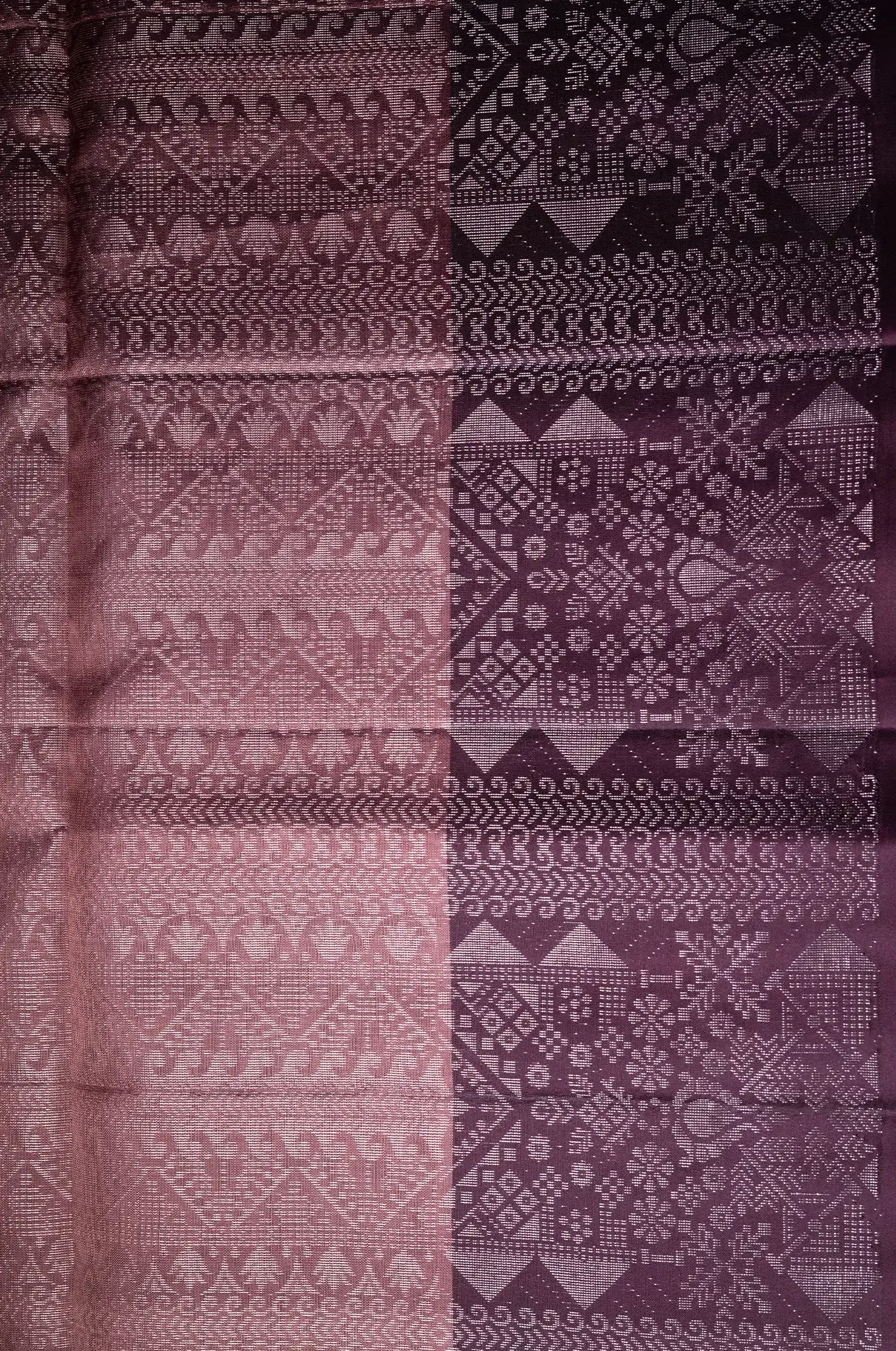 Mayuri Silk Terra Cotta Saree With Wine Border