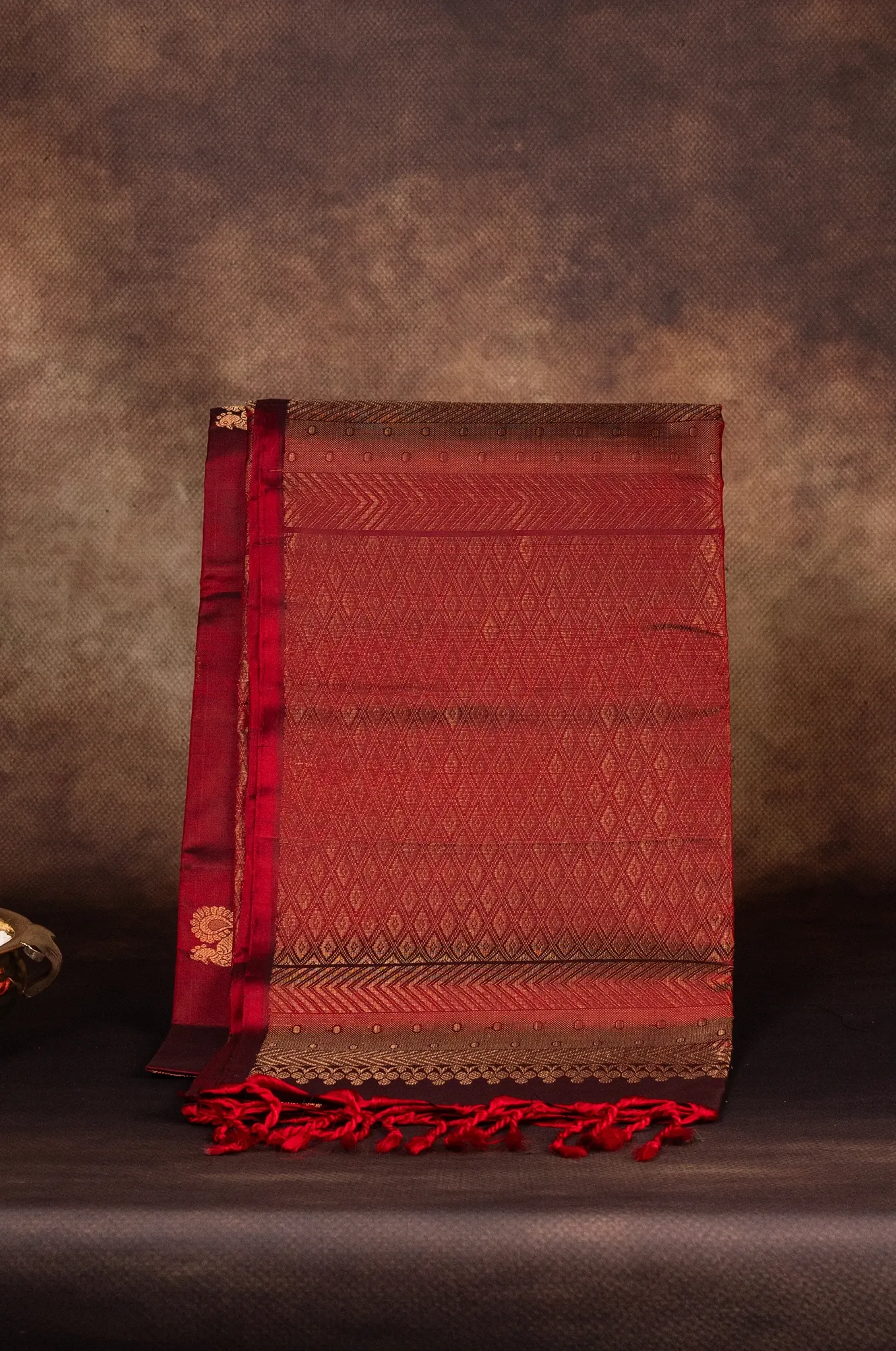 Mayuri Silk Dark Burgundy Colour Saree