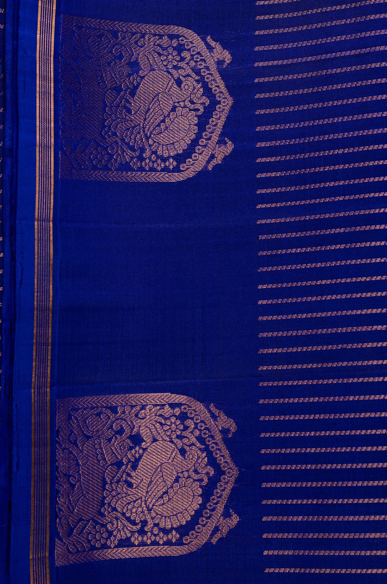 Mayuri Silk Vibrant Royal Blue Self Saree