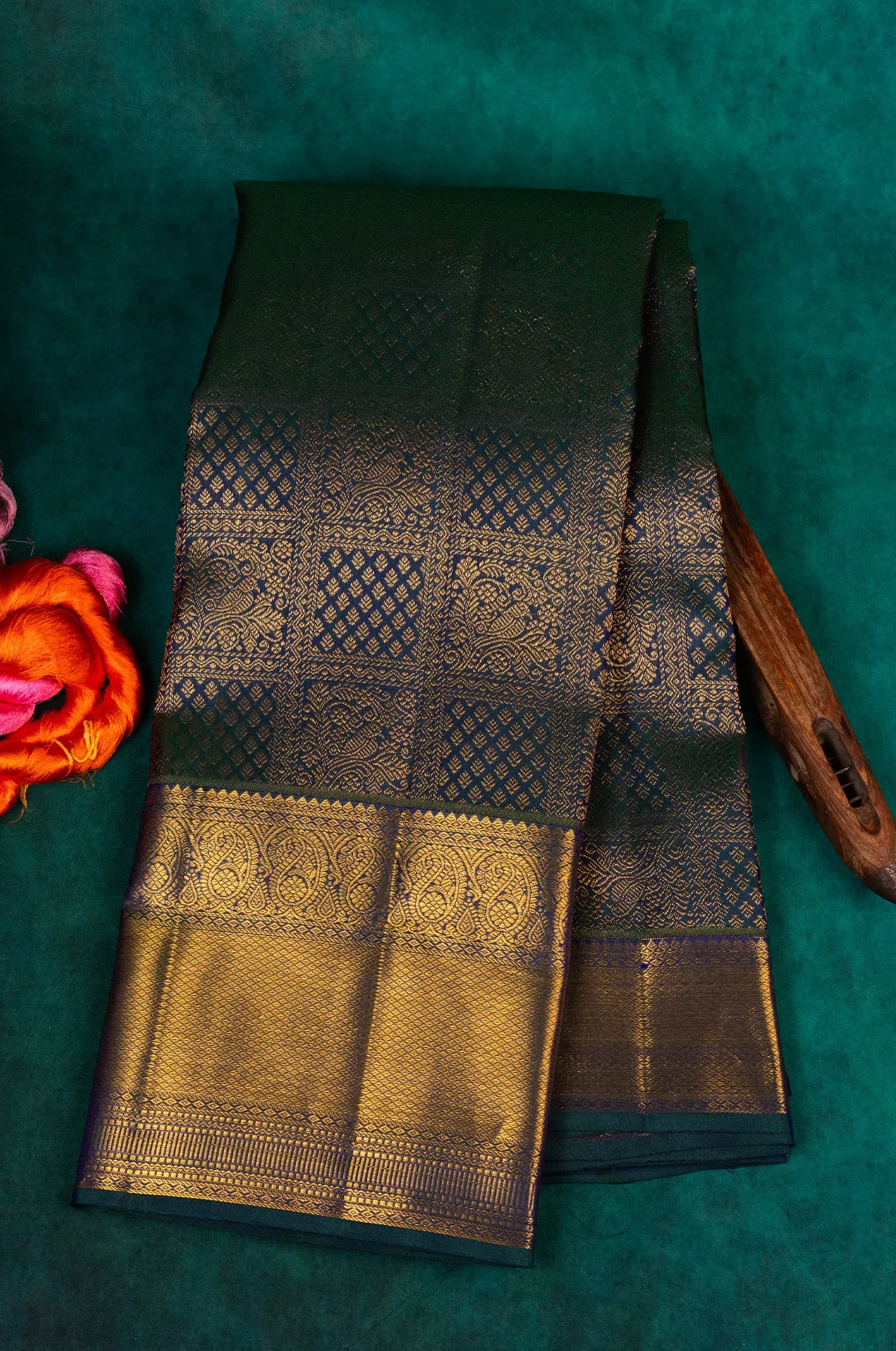 Peacock Blue Kanchipuram Silk