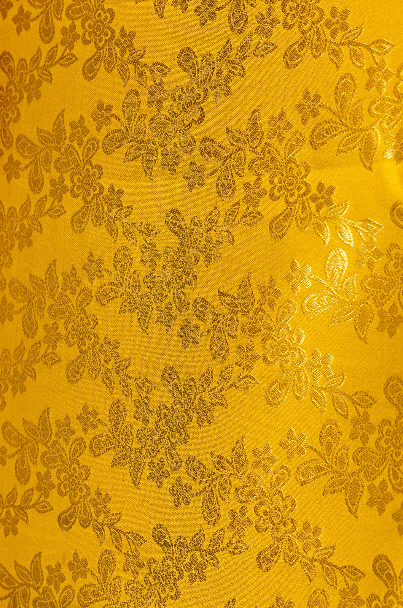 Mustard Yellow With Pink Border Kanchipuram Silk