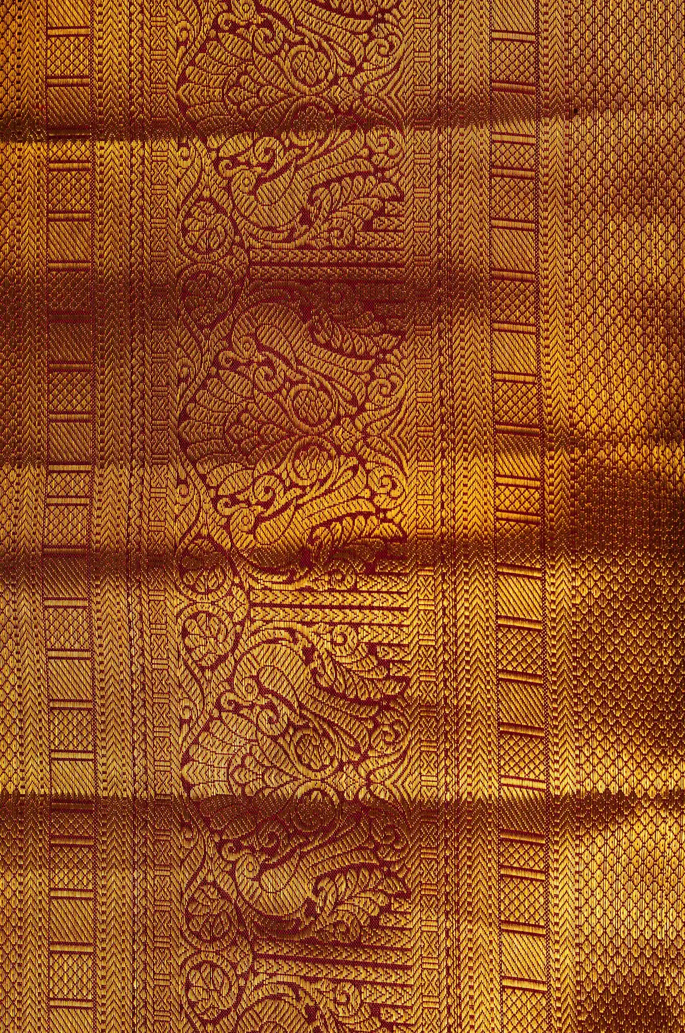 Dark Maroon Gold Colour Kanchipuram Silk